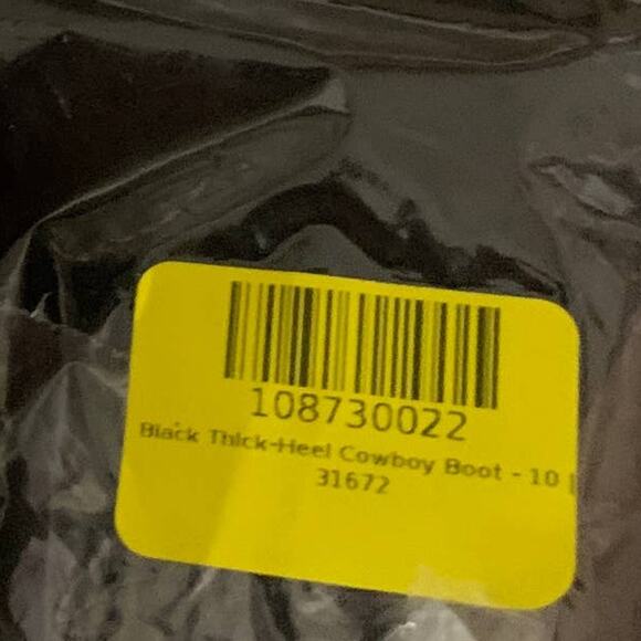 Black Ankle Bootie Women Size 10 Solid Faux leather Pointed Toe Heeled Buckle - Picture 8 of 8